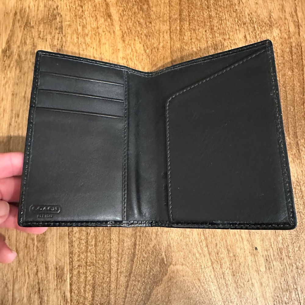 Coach Black and Gray Signature Card Case - Picture 3 of 4
